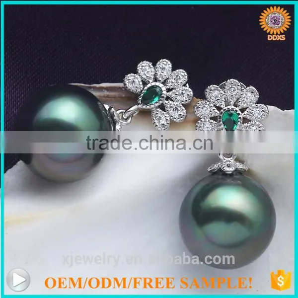 Custom Vogue Jewelry South Sea Shell Pearl Silver Earrings photo-4