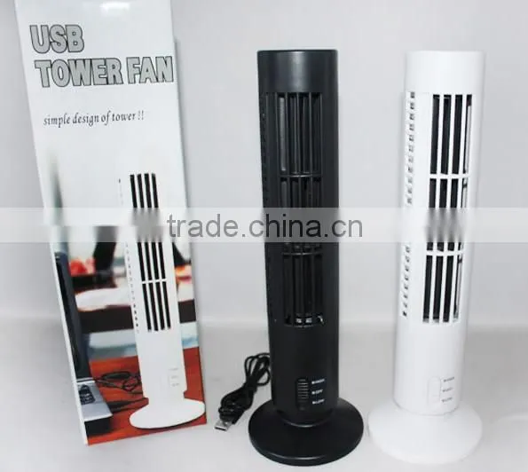 2015 Summer YK-1208 Classic Black / White Mini Portable USB 5V Plastic Tower Fan photo-4