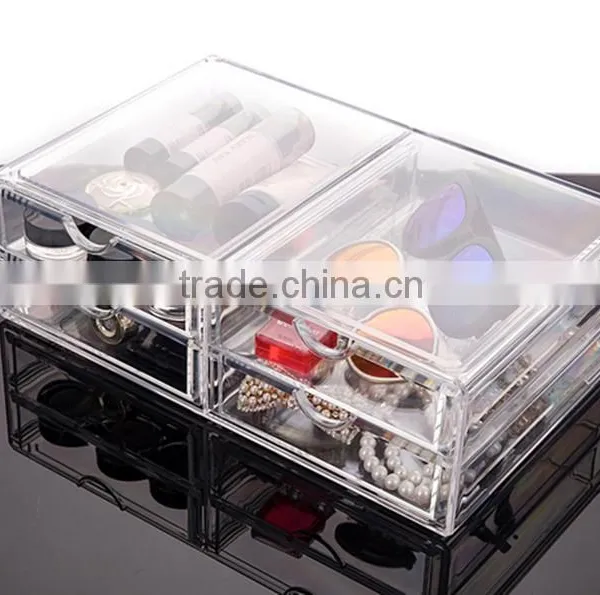 Hot Selling Customized OEM ODM Accepted Acrylic Cosmetic Storage Box With Drawers photo-2