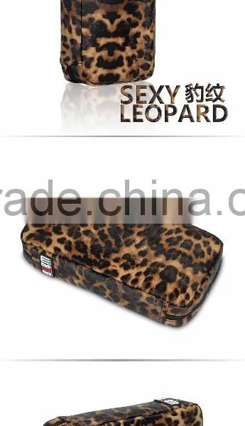 Fashion 64 Capacity African Leopard Grain PU Leather Cover CD DVD Bag CD DVD Storage Bag Car Disc Case photo-3