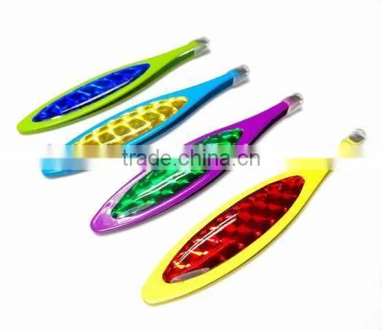 Squared Color Stainless Steel Tweezer With Paiting and Decorating Epoxy