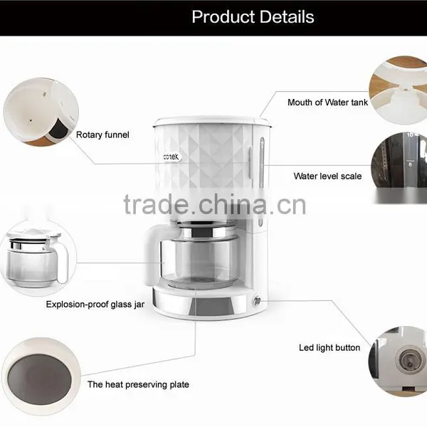Coffee Machine/10-12cup Special Diamond Desigh Electric Drip Coffee Maker Auto Cut-off With CE, CB, GS, ROHS, EMC, LFGB photo-6