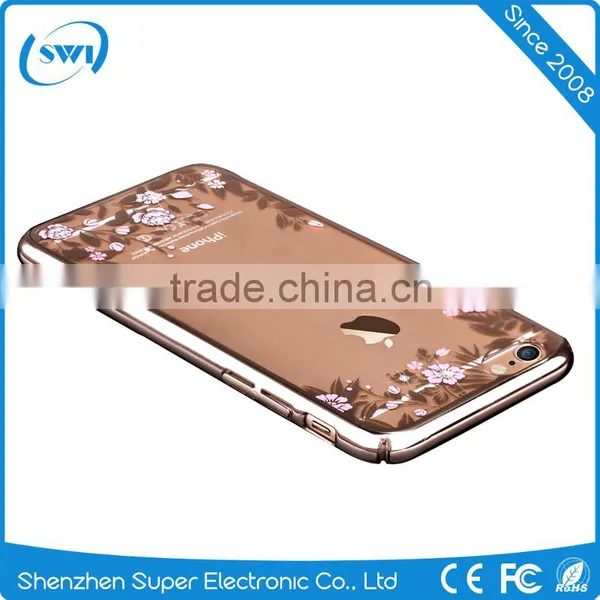 Crystal Electroplating With Diamond Bling PC Back Cases Cover For Iphone 6 6S 6 Plus photo-4