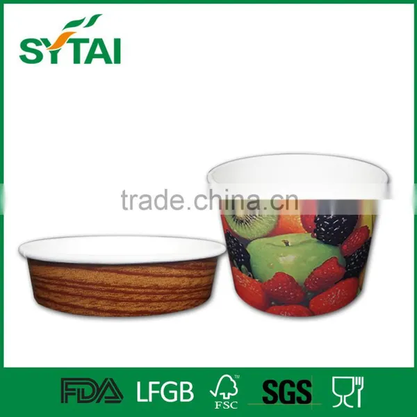 20oz Wholesale Disposable pe Coated Large Paper Container Bowl for Food Grade With Lids