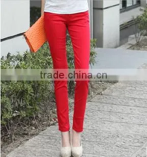 The New Models of Color Candy Colored Jeans Female Feet Pencil Pants Trousers