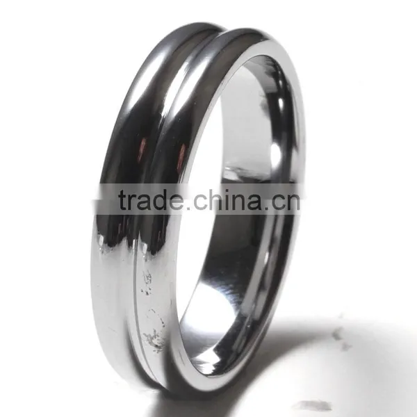 Wholesale Fashion Jewelry Grooved Tungsten Carbide Wedding Rings photo-4