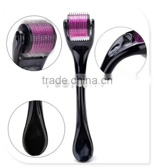 0.5-3.0mm 540 Microneedle Derma Roller Micro Needles Skin Therapy Health Han Beauty Massage Tool for Face Skin (0.25mm) (Purple) photo-4