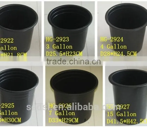 pp Gallon Pot Supply Plastic Gallon Pot Black Garden and Nursery Pots pp photo-3