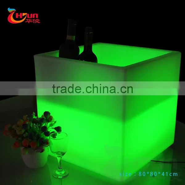 Hot Sale Square Wine Glass Display Box With Led Light photo-4