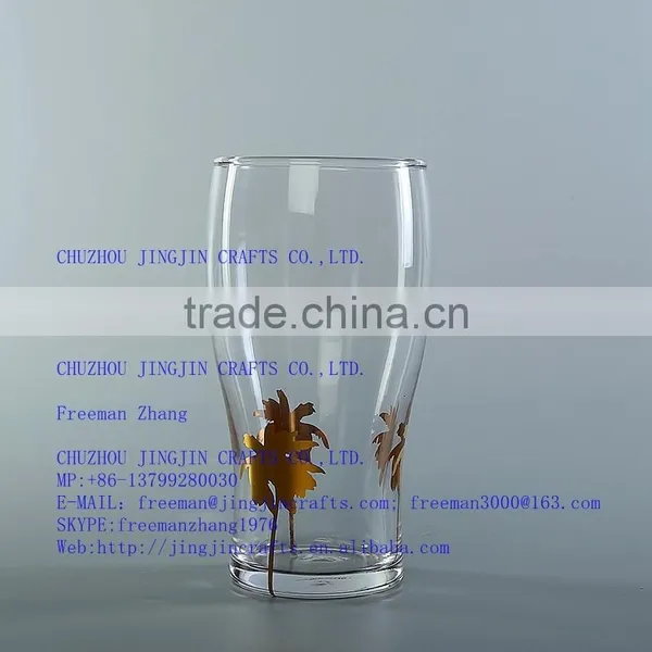 Custom Printed Ice Glass Beer Cup Drinking Cup Beer Glass Cup Manufacturers photo-5