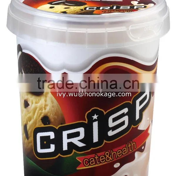 Customized IML Food Container Packaging, Ice Cream Pints,Ice Cream Tub Suppliers photo-5