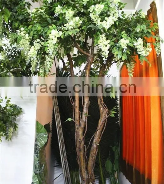 Home Garden Deco 50cm to 400 cm Hight Artificial White Large Chinese Wistaria EDHS1501 1609 photo-4