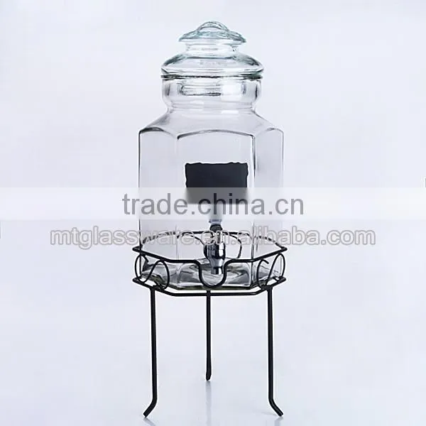 Glass Jar With Tap With Metal Stand photo-3