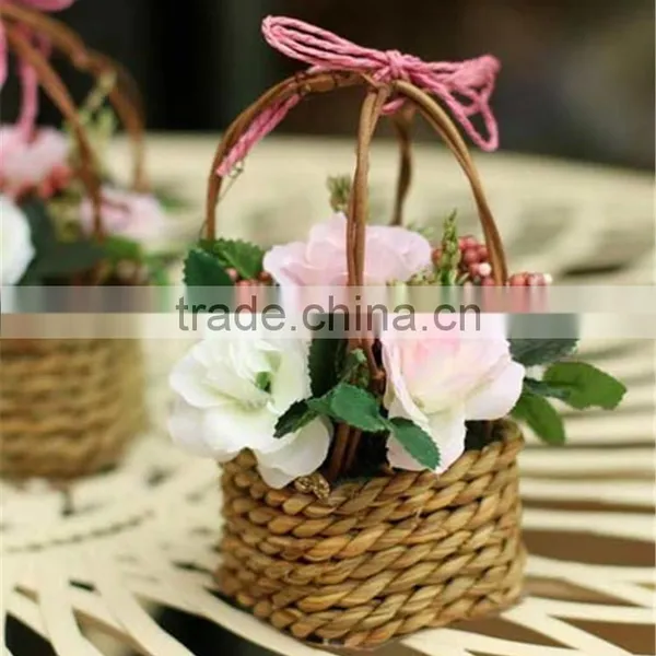 Handmade Outdoor Garden Decoration Willow Flower Basket photo-6