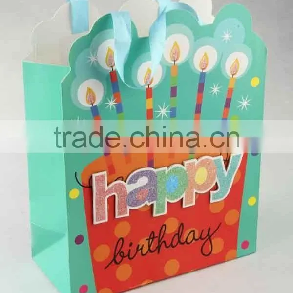 Shopping Paper Bag With 3D Flower Pattern/Printed Foldable Gift Bag photo-4