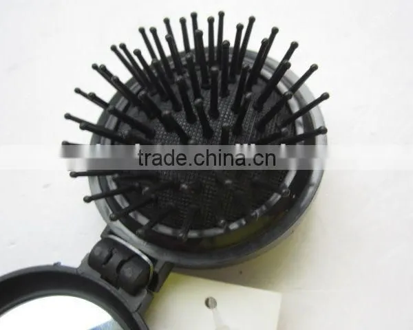 Round Folding Comb With Mirror/hair Brush photo-3