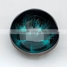 Handmade Lacquer Coconut Shell Bowl 100% Made in Vietnam / Hand Painted Lacquer Bowl photo-4