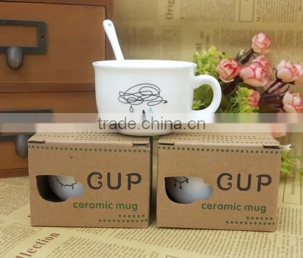 140ml Capacity Cute Mustache Coffee Cup photo-3
