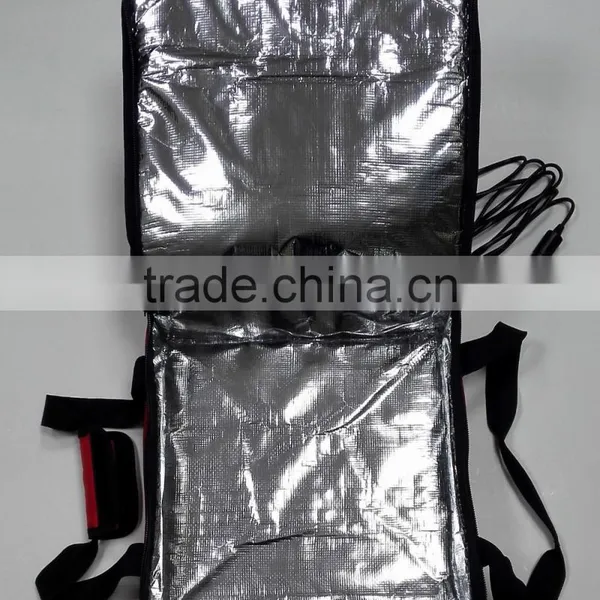1680D Nylon Pizza Food Delivery Bag With 12V Heating Elment photo-2