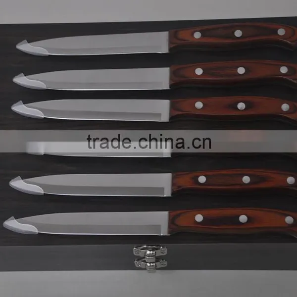 Wooden Handle Stainless Steel Steak Knife Set photo-2