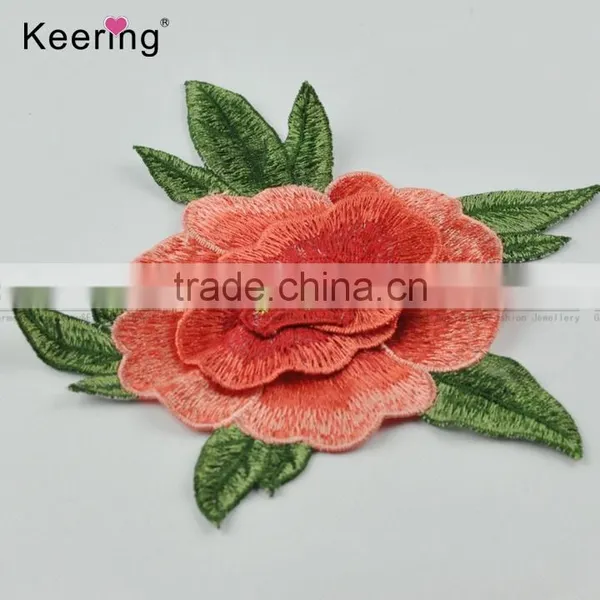 Sew-on Patches Flower Embroidery Motif Applique Women for Wedding Patch Dress photo-2