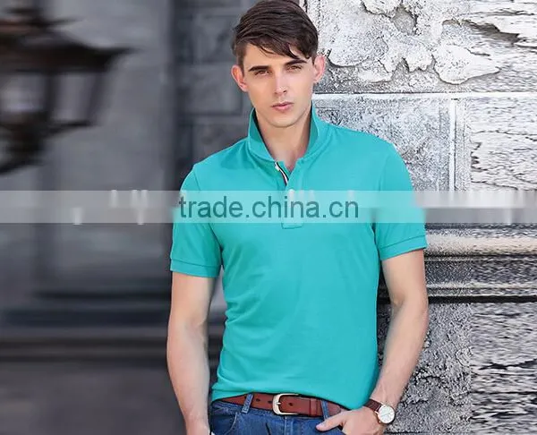 100% Cotton Wholesale Blank T-shirt Men Polo With OEM Printing Embroidery photo-4