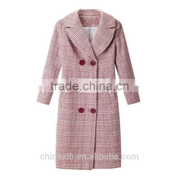 Latest Fashion Stye Single Breasted Women Dress Wool Coat for Winter photo-6