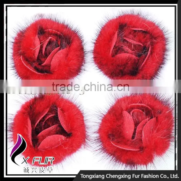 CX-A-25D Women Party Mink Fur Flower Coat Brooch Pin photo-5