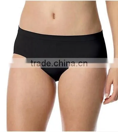 black polyester seamless lady underwear bikini brief