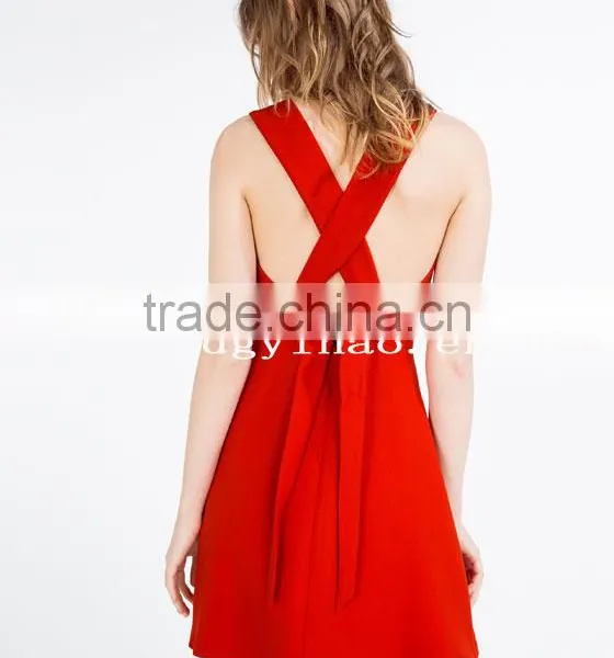 Dongguan Clothing Manufacturers Free Prom Fshion Summer Women Dress Designs 2016 Polyester for Ladies Fitness Woman Wear Sexy photo-3