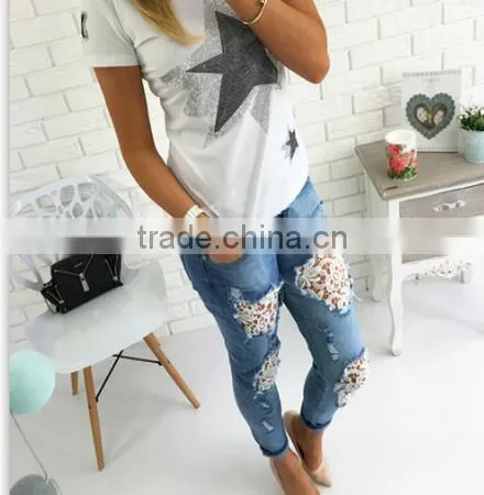 Runwaylover 5229 New Style Sexy Ladies Lace Sexy Jeans photo-2
