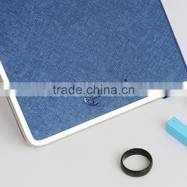 A5 Faux Leather Cover Notebook Customizable Hardcover Office Notebook Metal Lipping Notebook With Band photo-4