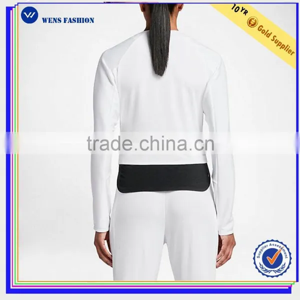 Custom Dri-fit 100%polyester Women Tennis Jacket Wholesale Gym Wear photo-2
