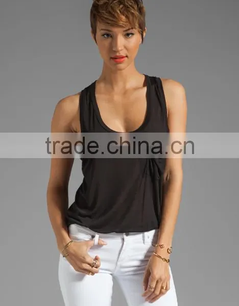 Viscose Pocket Racer Tank