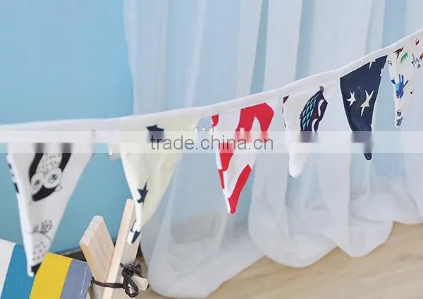 Hot Selling High Quality Fabric Home Decoration Bunting Flag/pennant photo-5