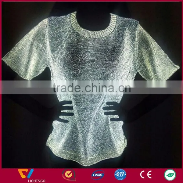 High Quality EN471 Grey Color Double Side Reflex Yarn for Knitting photo-4