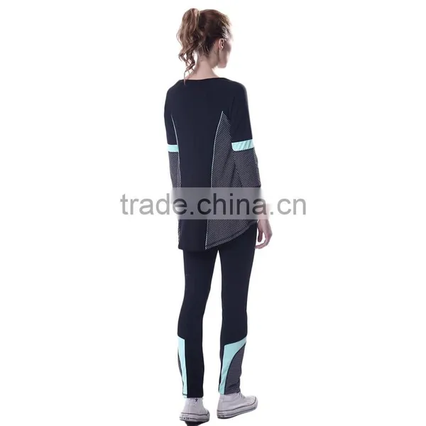 3/4 Sleeve Polyester Fabric for Women Sportswear Suit photo-6