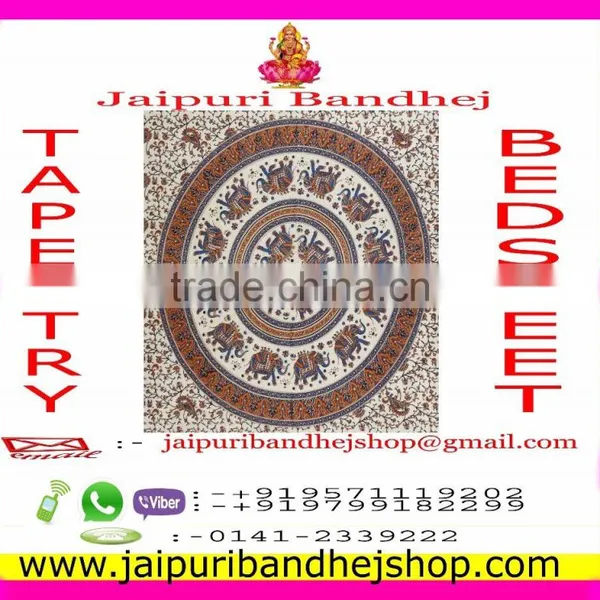 Jaipuri Bandhej Mandala Handmade Tapestries photo-3