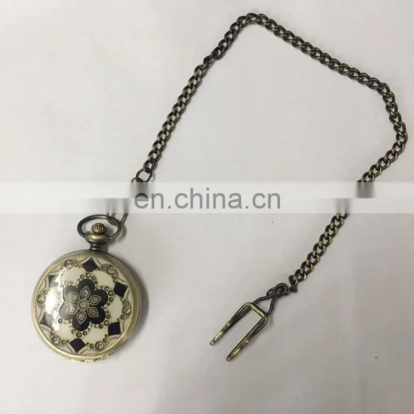 Wholesale Retro Men Antique Silver Brass Gun Metal Pocket Watch photo-2