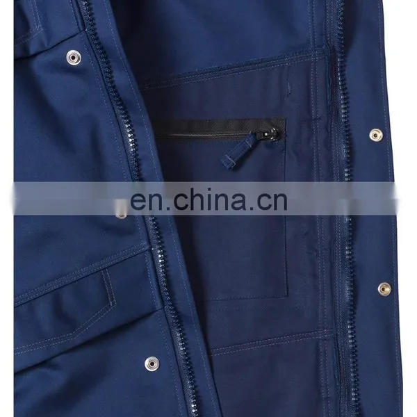 Cheap Us Navy Blue 100% Cotton Workwear Work Engineer Jacket photo-6