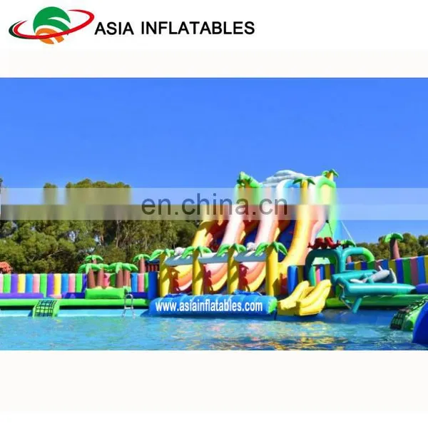 Inflatable Swimming Pool Slide-Summer Water Park, Inflatable Moving Water Park photo-2