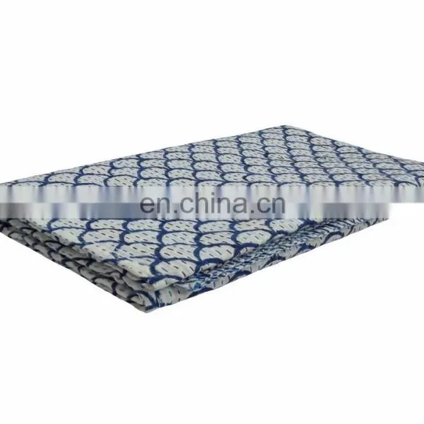 home textile 100% cotton quilted bedspread set indian cotton bed cover quilt