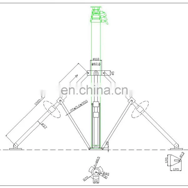 4.5 Meter Push up Quick Deploy Mobile Mast photo-3