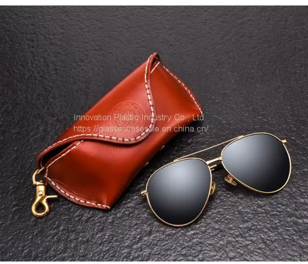 100% Purity Leather, Vintage Sunglasses Case; Crush-resistant, Personalized Eyewear Case photo-4