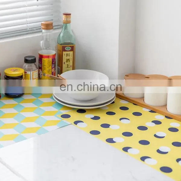 Home Kitchen Oil-Proof Oxford Geometric Pattern Pad Shelf Paper Drawer Liner Durable Moisture-proof Pad photo-2