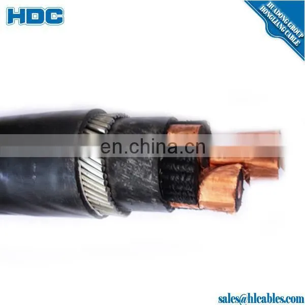 11kV Electric Power Cable Size Copper / Aluminum Conductor XLPE Insulated 3 Core 95mm2 Cable Factory photo-3