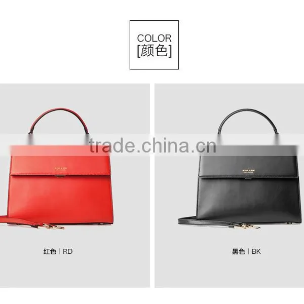 Hot Selling Wholesale New Fashion Red Genuine Leather Handbag / Leather Bags Women Shoulder Bag/ Leather Satchel Bag Quality Choice photo-5