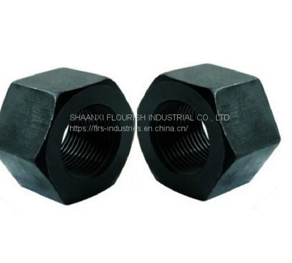Carbon Steel Hexagon Lock Nut Black Oxide Plating / M3 M8 M12 Hex Nut photo-3