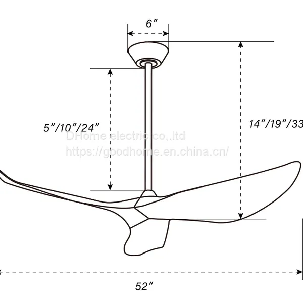 Sofucor 52 Inch Ceiling Fan With Remote Contro（Wechat:13510231336） photo-4