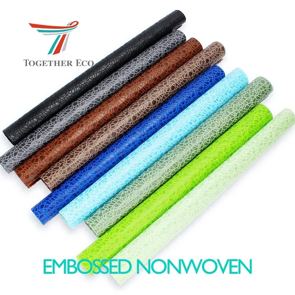 80gsm Embossing Non-woven Fabric Packaging Material Flower Wrapping Emboss pp Non Woven Fabric Roll photo-4